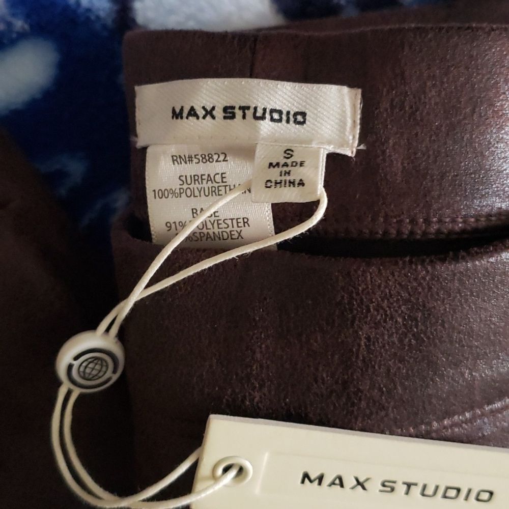 MAX STUDIO faux-leather leggings